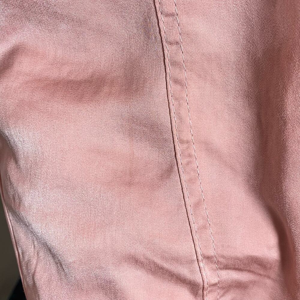 Love Tree Shiny Zip Up Bomber Jacket Pink Sheen Womens Size Large - Picture 13 of 15